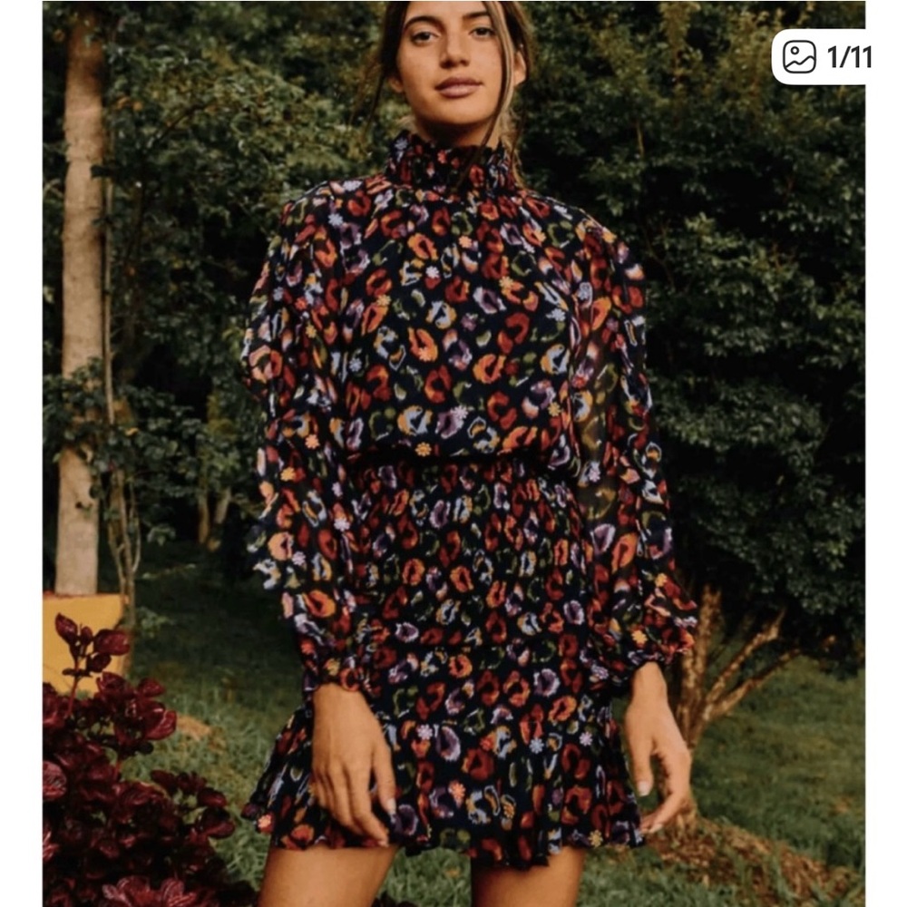 Colorful Leopard Print Dress